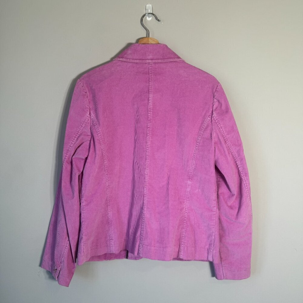 Vintage J. Jill Corduroy Blazer Jacket Women's Small Pink Classic Preppy Career - Picture 3 of 15